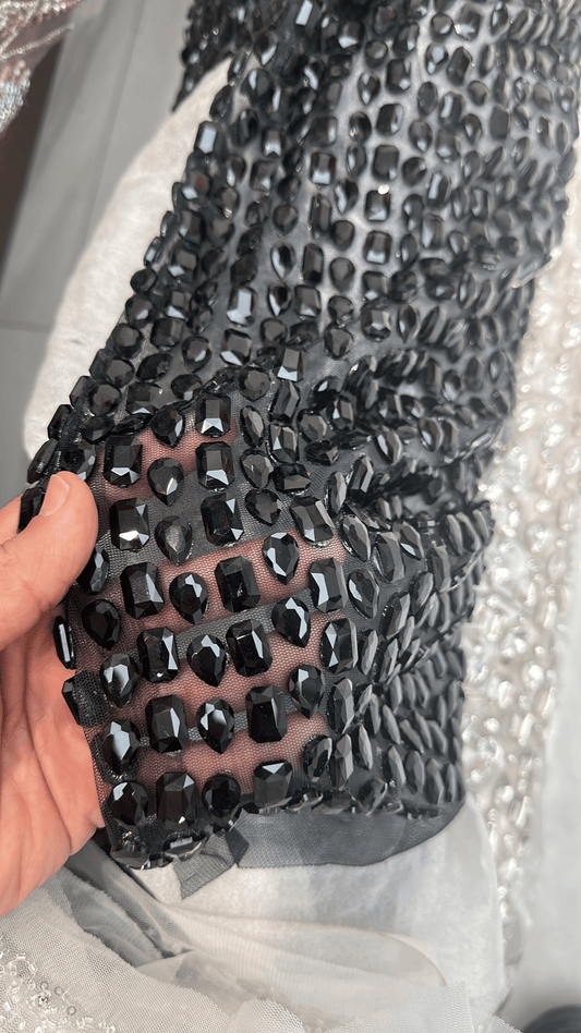 Black Beaded Lace