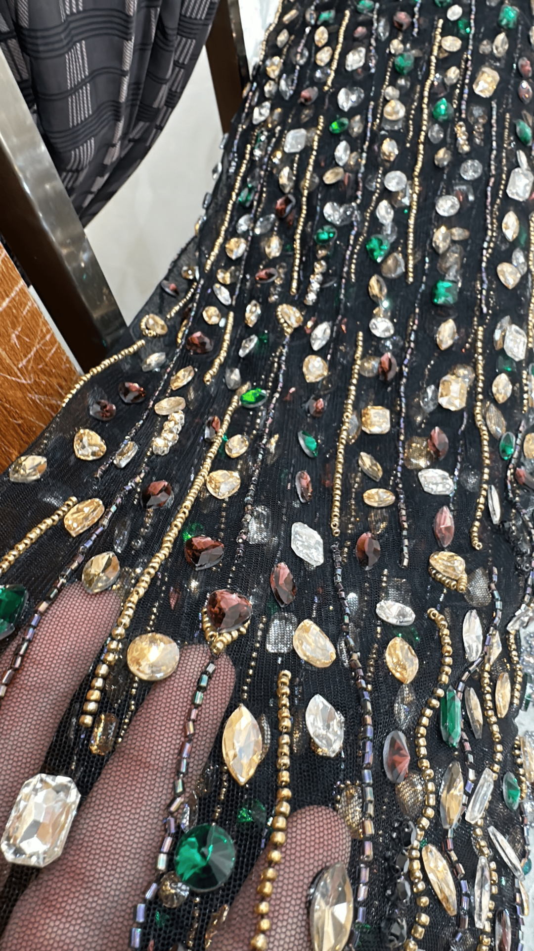 Colorfull Crystal Black Lace